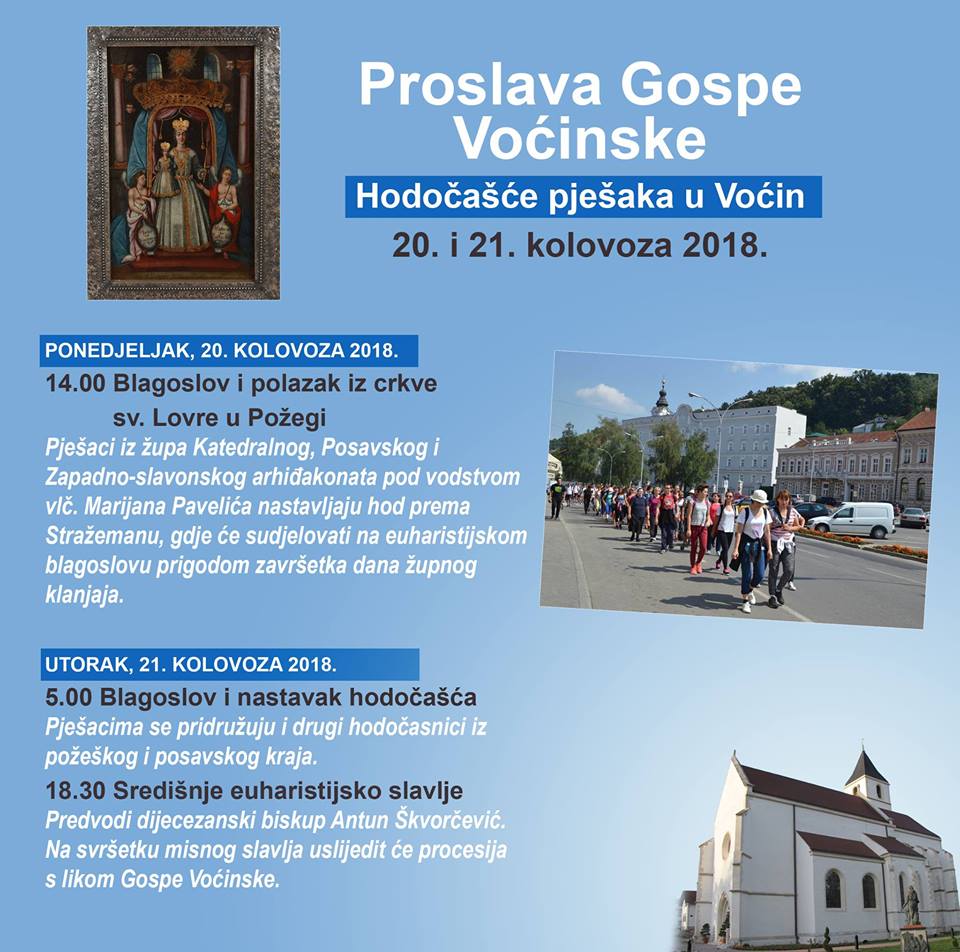 Hodočašće u Voćin 2018. plakat