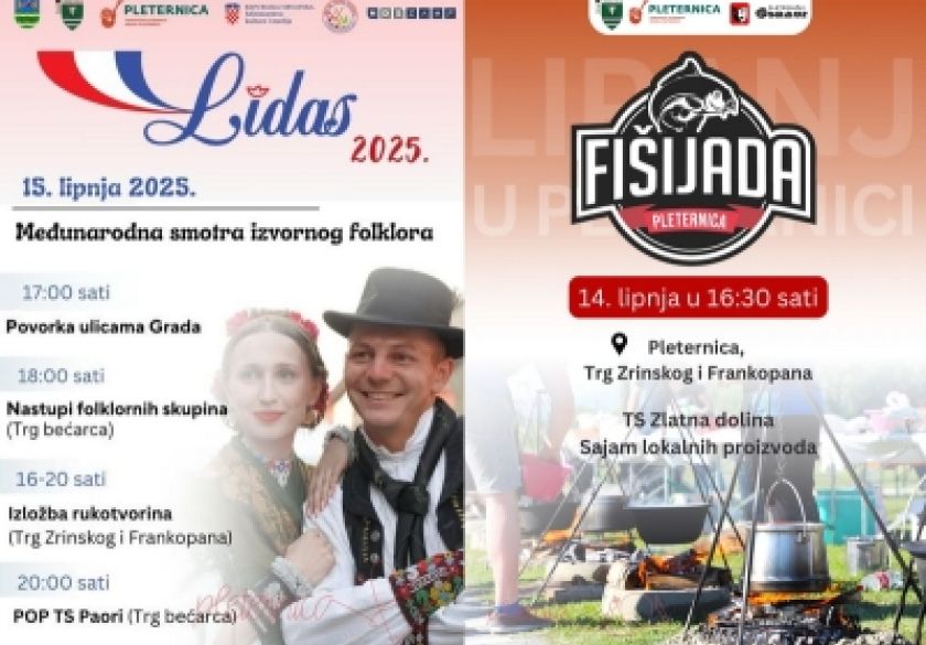 Ovog vikenda u Pleternici vas očekuje Fišijada i Smotra folklora LIDAS