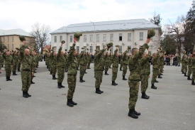 Svečana prisega 41. naraštaja ročnika na dragovoljnom vojnom osposobljavanju u vojarni 123. brigade HV Požega
