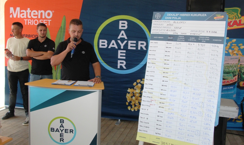 Dani polja hibrida kukuruza Dekalb tvrtke Bayer na poljima OPG Kmetić u Alilovcima