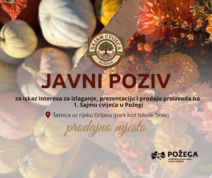 Poziv izlagačima za 1. Sajam cvijeća u Požegi