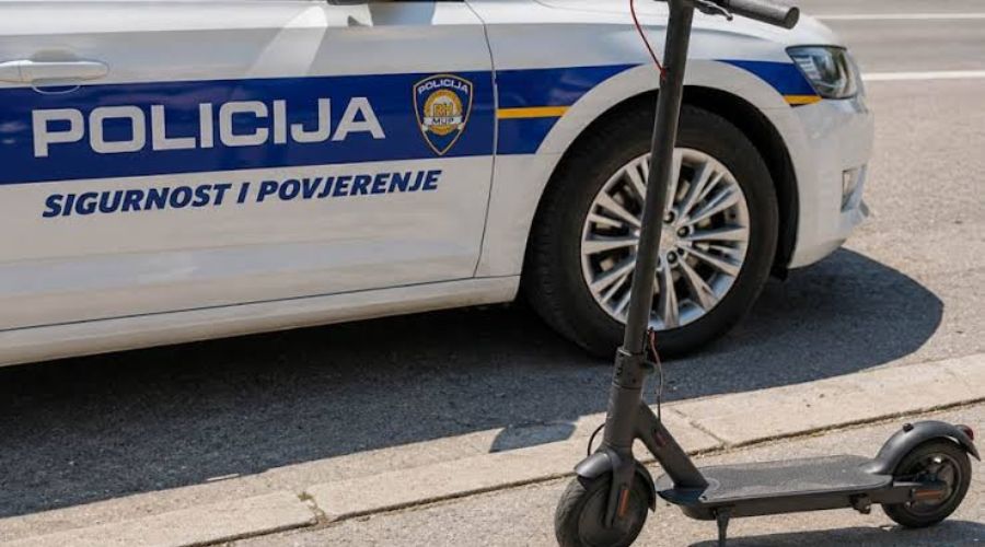 Policija oduzela električni romobil koji može razviti 59 km/h – njime je upravljao maloljetnik bez zaštitne kacige