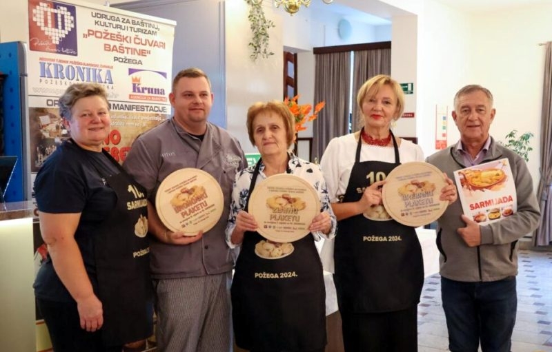 10. jubilarna "Sarmijada" u Požegi - 550 sarmi na natjecanju a šampioni Vera Bićanić iz Emovačkog luga, planinarka Katica Ivić i kuharska ekipa iz Svečane dvorane Glorija