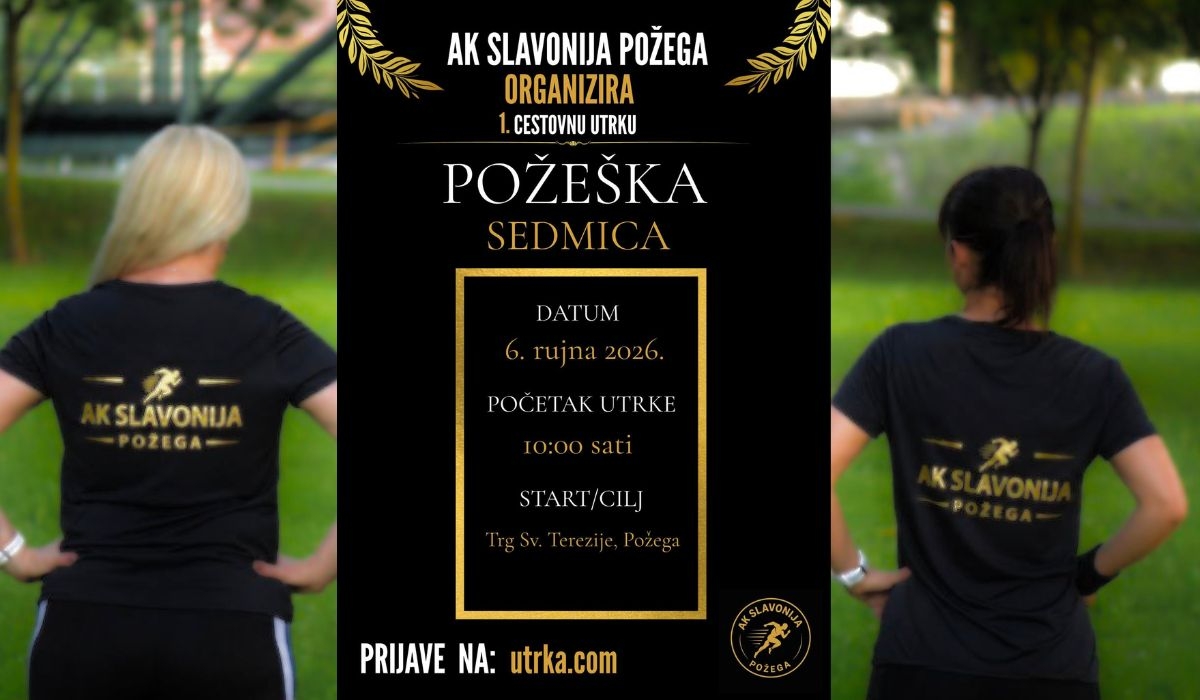 Atletski klub Slavonija Požega organizira prvu cestovnu atletsku utrku "Požeška sedmica"
