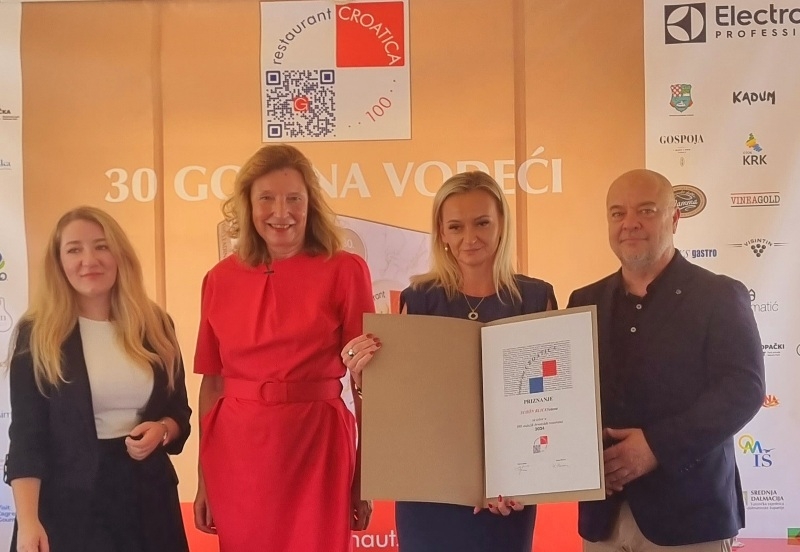 Dodijeljene Plakete za izbor u 100 vodećih hrvatskih restorana za 2024.g. - po 11. puta i Restoran Schon Blick iz Vetova