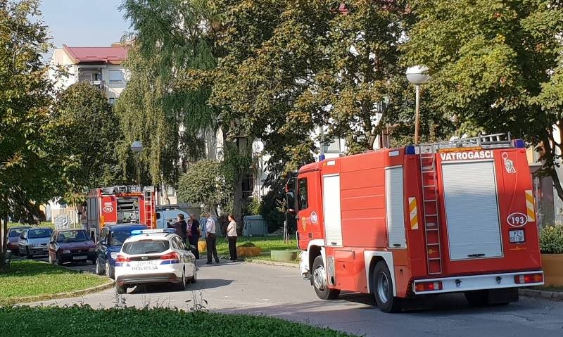 Eksplozija plina i požar na 6. katu u stambenom naselju Babin Vir