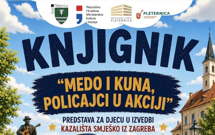 Knjignik donosi besplatnu predstavu za djecu na Trgu bećarca u Pleternici