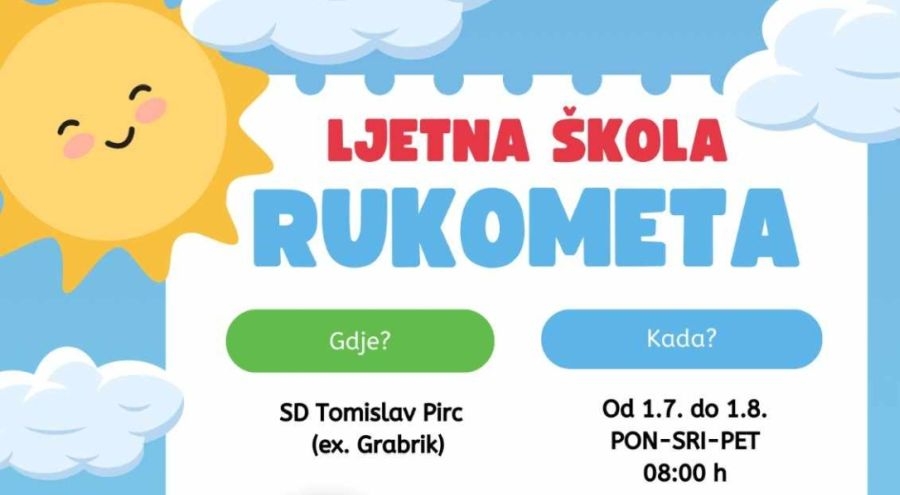 Ljetna Škola rukometa Sportskog društva "Lopta" - upisi otvoreni!