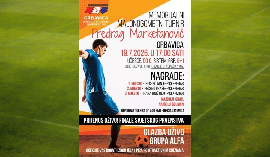Memorijalni malonogometni turnir "Predrag Marketanović" na Grbavici 19. srpnja