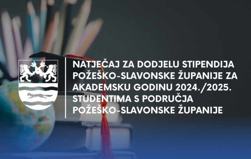 Požeško-slavonska županija raspisala Natječaj za dodjelu 20 stipendija za akademsku godinu 2024./2025.