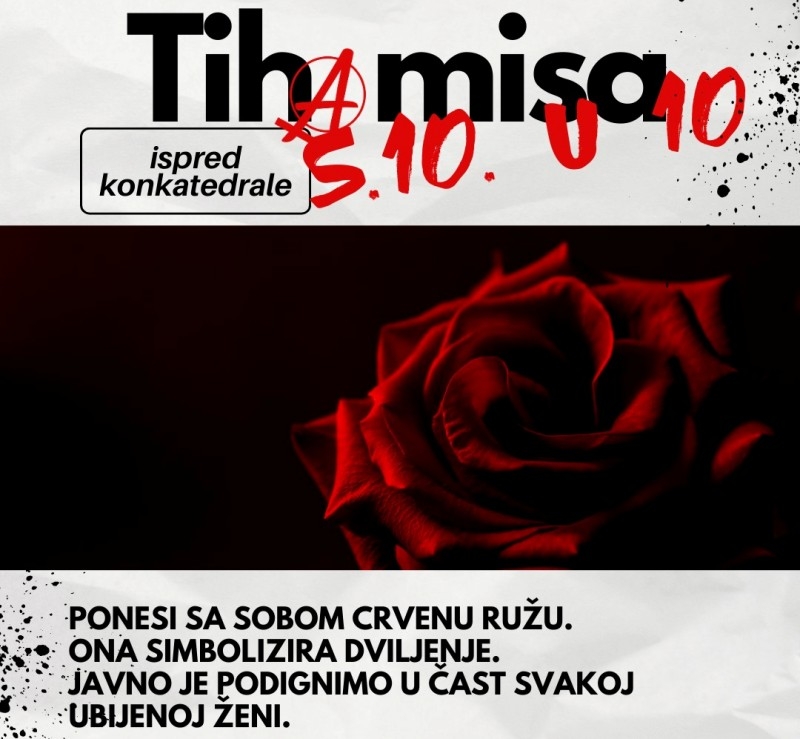 Udruga Adela organizira u subotu 05. listopada "Tihu misu" ispred konkatedrale u Osijeku kao otpor normalizaciji diskriminatornog narativa