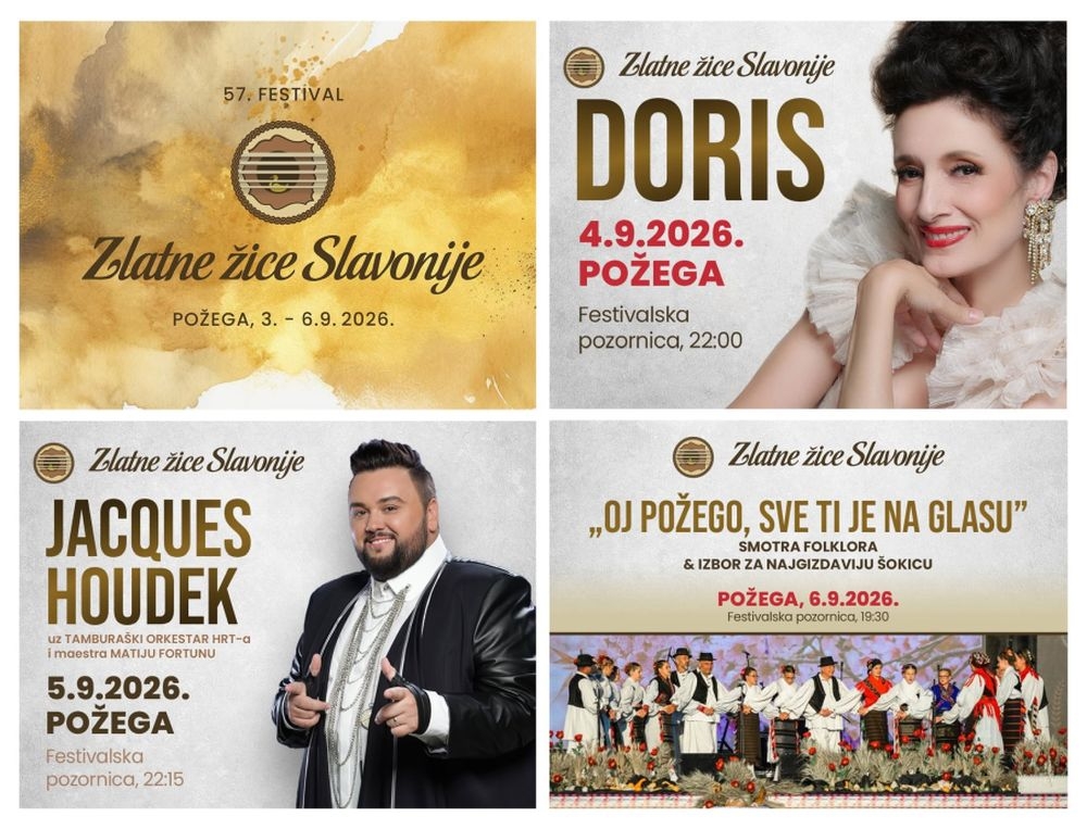 Zlatne žice Slavonije od 3. do 6. rujna donose četiri dana tamburaške glazbe, tradicije i velikih koncerata