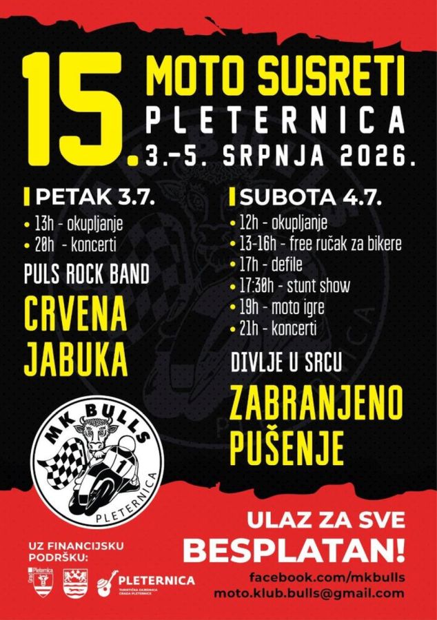 moto susreti 2026 pleternica plakat