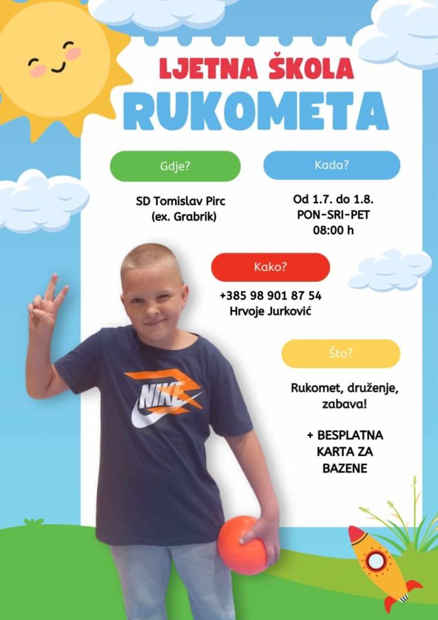 plakat ljetna skola rukometa