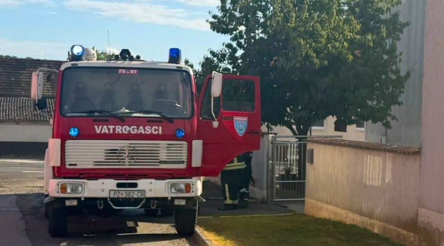 Požar na dvorišnim zgradama u Pleternici, na terenu vatrogasci