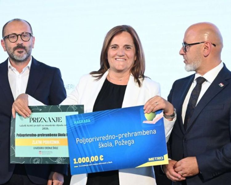 Veliki uspjeh Poljoprivredno-prehrambene škole Požega: Osvojili prvo mjesto projektom o smanjenju otpada od hrane