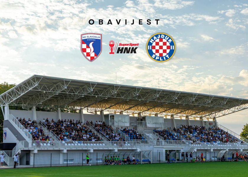 NK Slavonija Požega najavila prodaju ulaznica za utakmicu protiv Hajduka: Prednost će imati vjerni navijači kluba