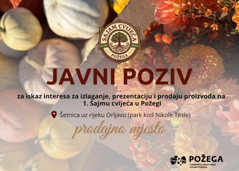 Poziv izlagačima za 1. Sajam cvijeća u Požegi