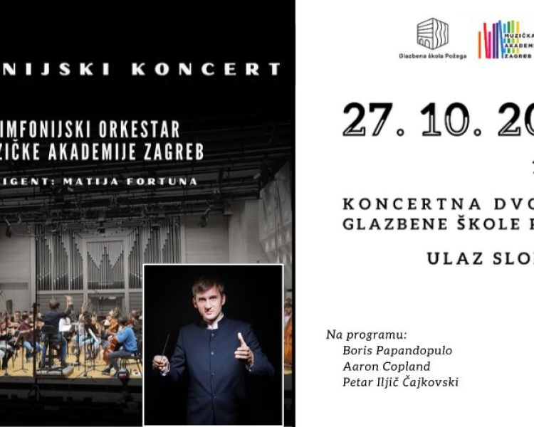 Simfonijski orkestar Muzičke akademije Zagreb s gotovo 70 glazbenika nastupit će u Požegi