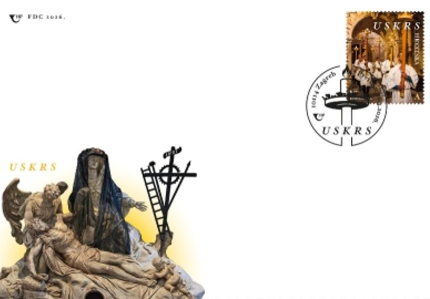 Prigodna poštanska marka povodom blagdana Uskrsa u optjecaju od 16. ožujka - Korčulanska procesija na novoj marki