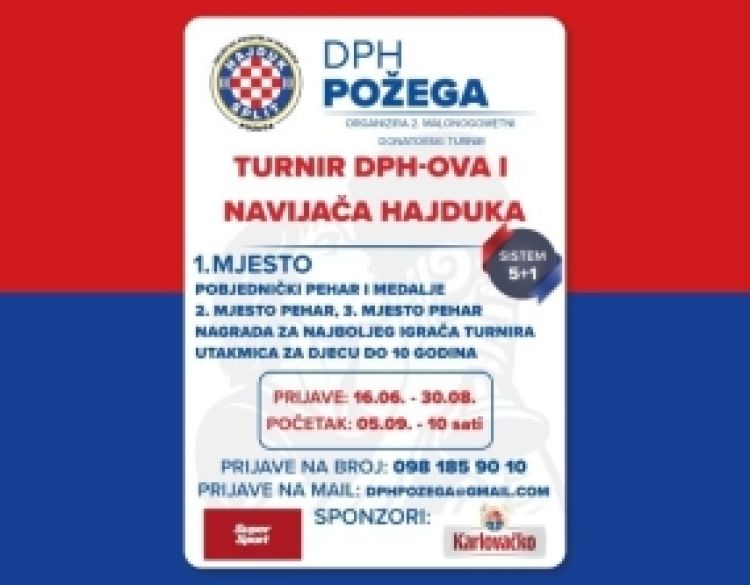 Društvo prijatelja Hajduka organizira 2. malonogometni donatorski turnir