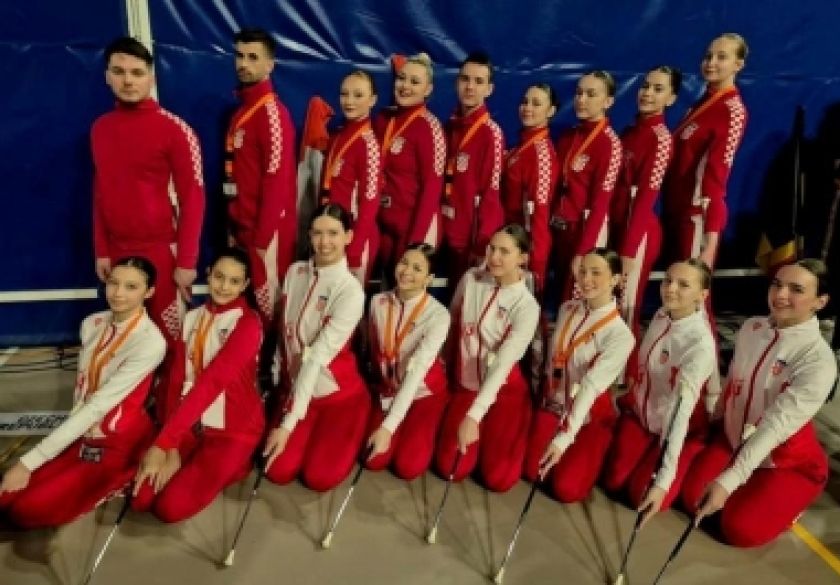 Twirling klub Požega u sklopu reprezentacije Hrvatske na Europskom prvenstvu u Eindhovenu