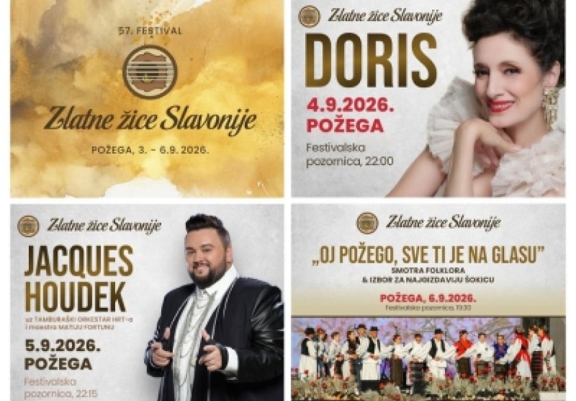 Zlatne žice Slavonije od 3. do 6. rujna donose četiri dana tamburaške glazbe, tradicije i velikih koncerata