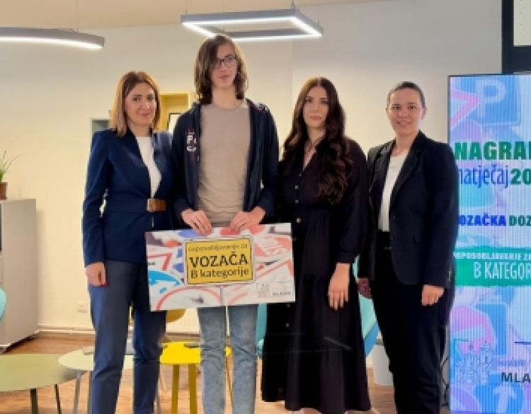 Savjet mladih Požeško-slavonske županije nagradio najboljeg srednjoškolca besplatnim polaganjem vozačkog ispita