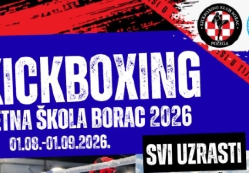 Kickboxing klub Borac organizira Ljetnu školu kickboxinga na otvorenom