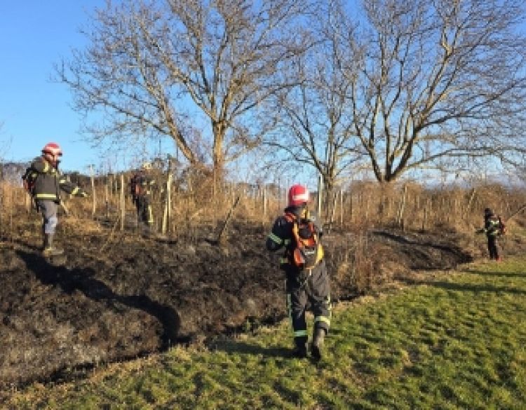 Požar na neobrađenom poljoprivrednom zemljištu u blizini naselja Golo Brdo
