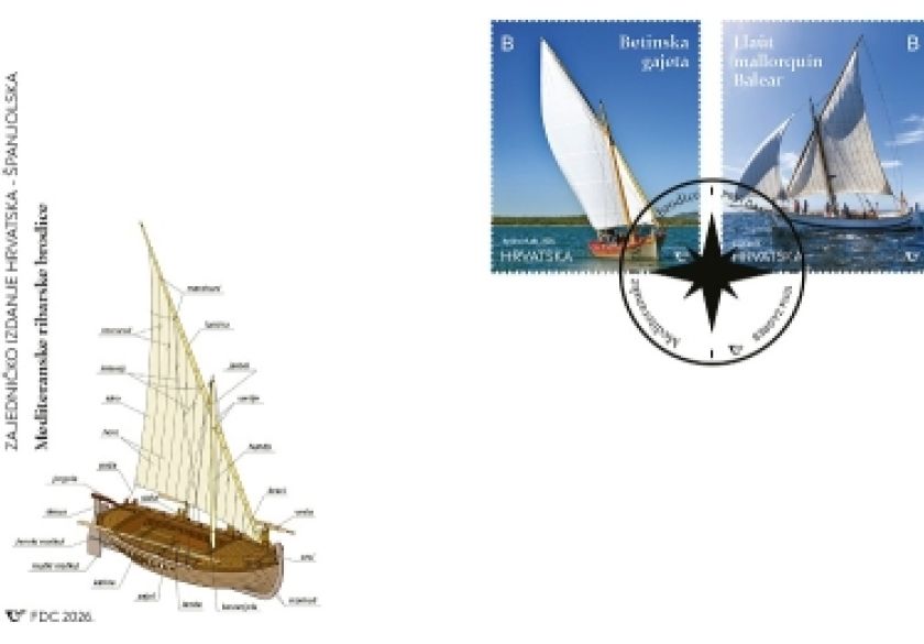 Mediteranske ribarske brodice na poštanskim markama - Zajedničko izdanje Hrvatske i Španjolske