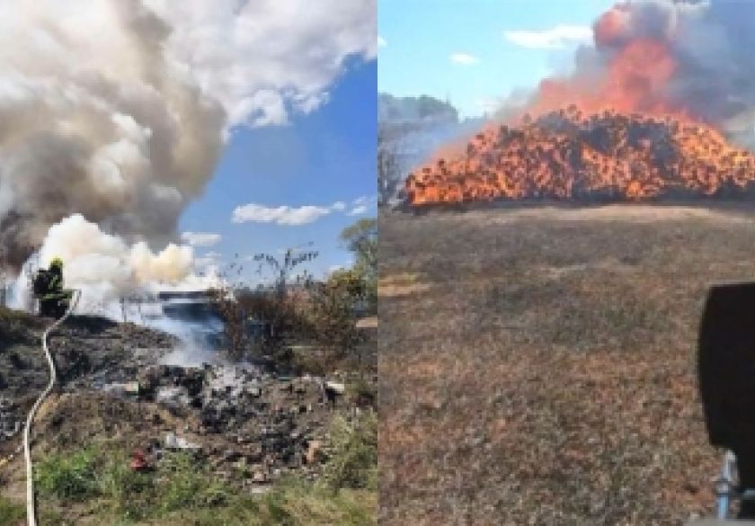 Požar u Golobrdcima zahvatio suhu travu i oko 350 željezničkih pragova