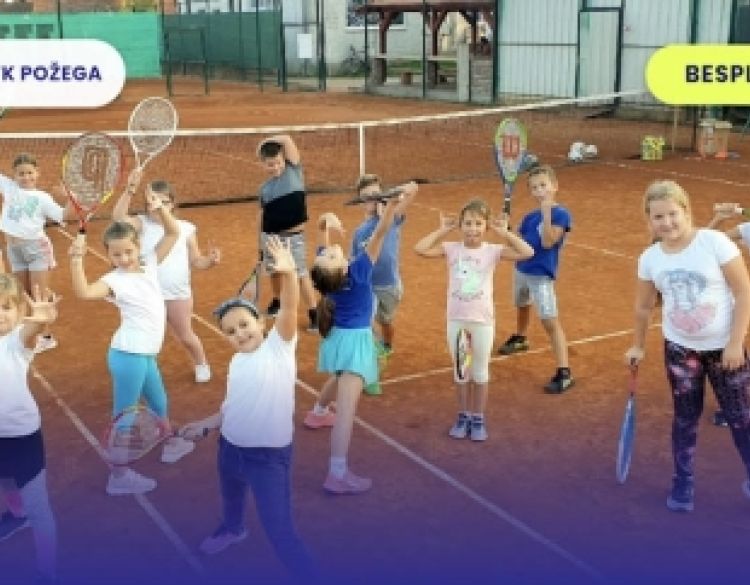 Teniski klub Požega organizira besplatnu Ljetnu školu tenisa za djecu