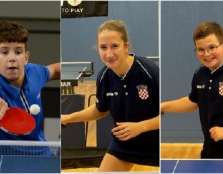 Troje stolnotenisača i trener STK Požega predstavljat će Hrvatsku na Europskom stolnoteniskom natjecanju 