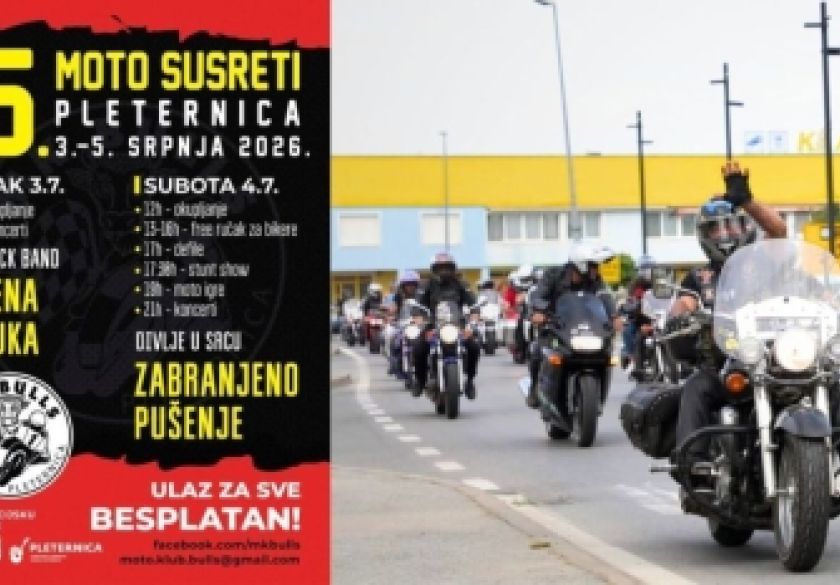 Danas započinju jubilarni 15. Moto susreti u Pleternici: Crvena jabuka, Zabranjeno pušenje i bogat bikerski program