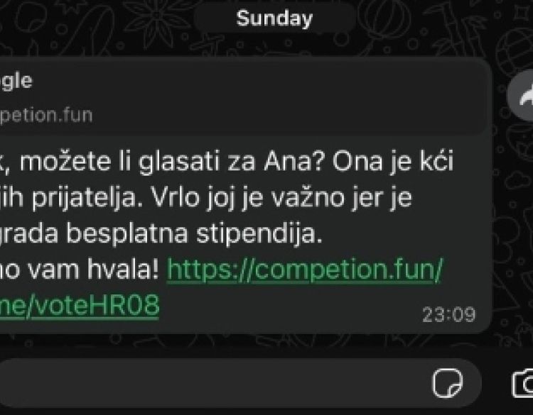 Centar za nestalu i zlostavljanu djecu upozorava - WhatsApp prijevara širi se porukama o glasovanju za djecu i preuzimanju vašeg mobitela