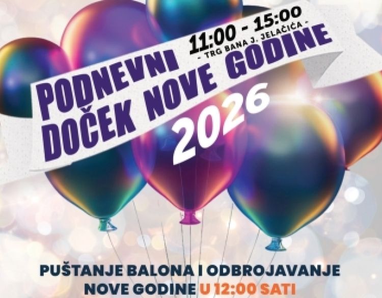 Najavljen Podnevni doček Nove godine u Pakracu od 11 do 15 sati uz balone i bogatu tombolu