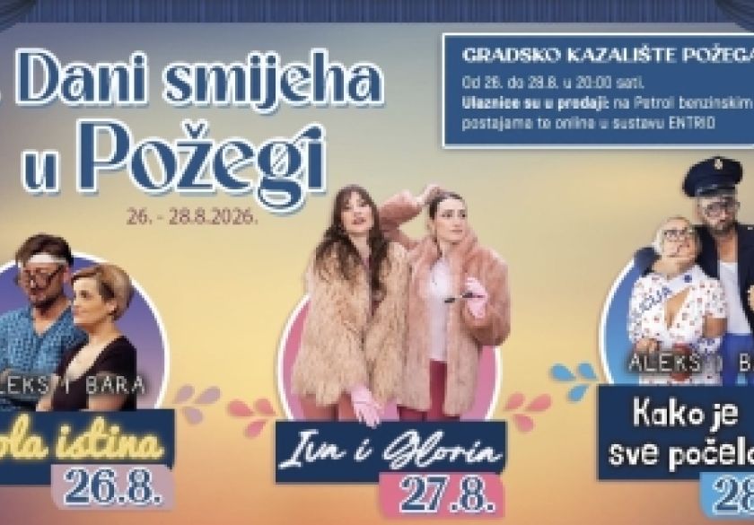 Tri hit-komedije stižu u Požegu na 3. Dane smijeha Kerekesh Teatra
