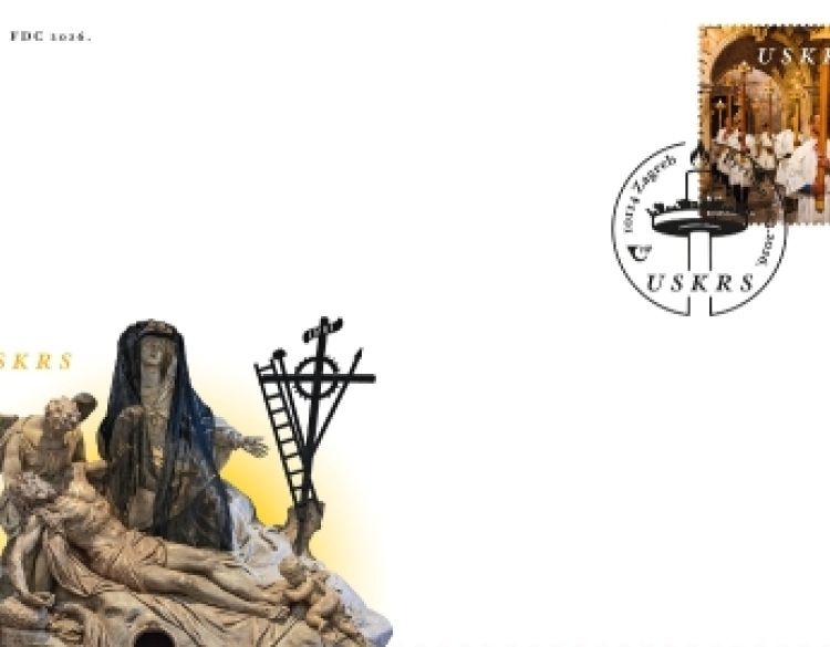 Prigodna poštanska marka povodom blagdana Uskrsa u optjecaju od 16. ožujka - Korčulanska procesija na novoj marki