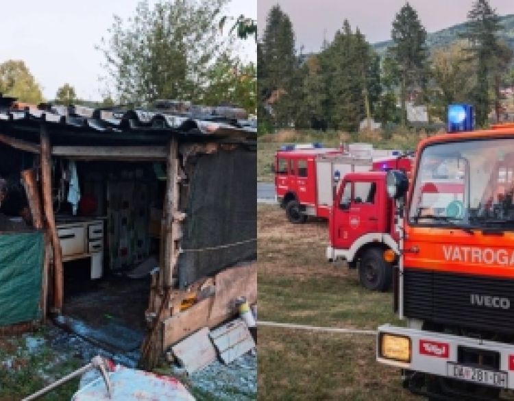 Progorenje peći izazvalo požar u ostavi, intervenirali vatrogasci