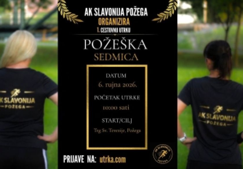 Atletski klub Slavonija Požega organizira prvu cestovnu atletsku utrku 