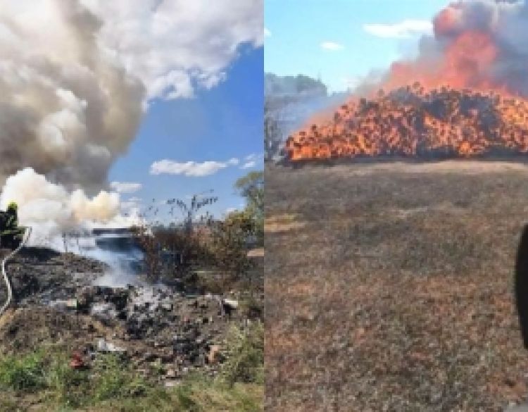 Požar u Golobrdcima zahvatio suhu travu i oko 350 željezničkih pragova