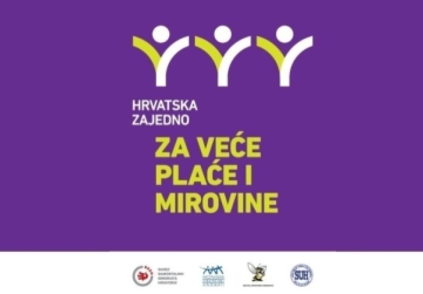 Tri središnjice sindikata pozivaju na prosvjed zbog niskih plaća i mirovina a velike inflacije u zadnjih 5 godina 28%