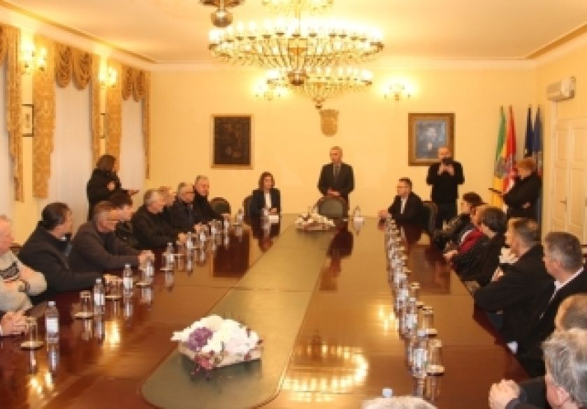 Tradicionalni prijem grada Požege za predstavnike braniteljskih udruga povodom godišnjice međunarodnog priznanja RH 15.01.1992.