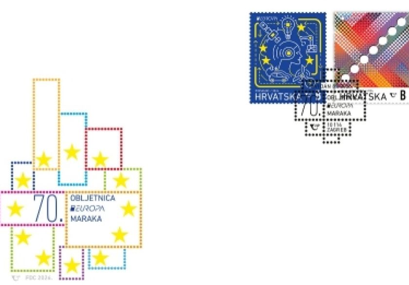 70 godina serije maraka „Europa“ - Ovogodišnje, hrvatsko, izdanje serije „Europa“ obuhvaća dvije poštanske marke