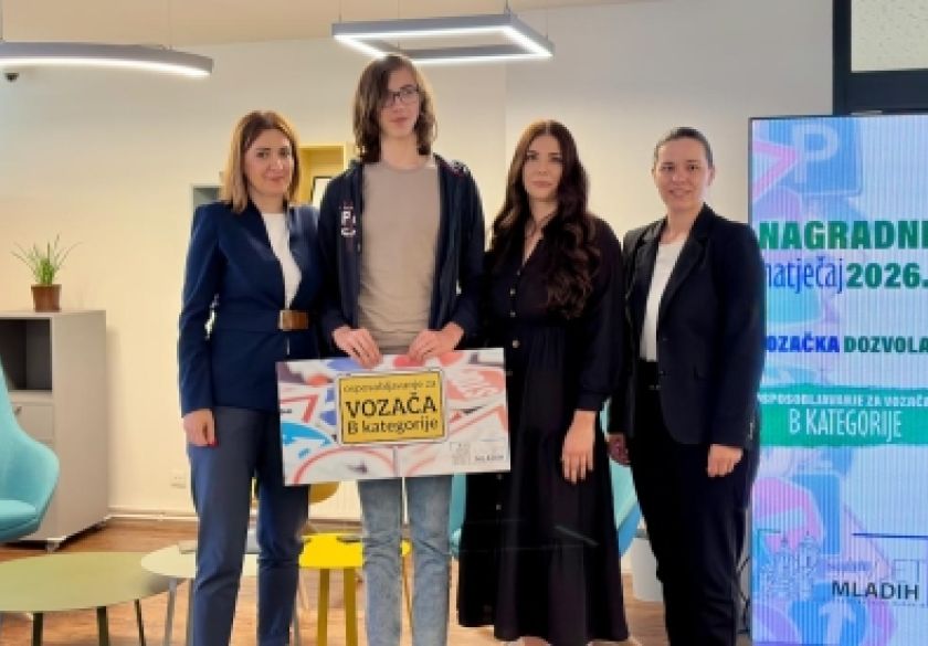 Savjet mladih Požeško-slavonske županije nagradio najboljeg srednjoškolca besplatnim polaganjem vozačkog ispita