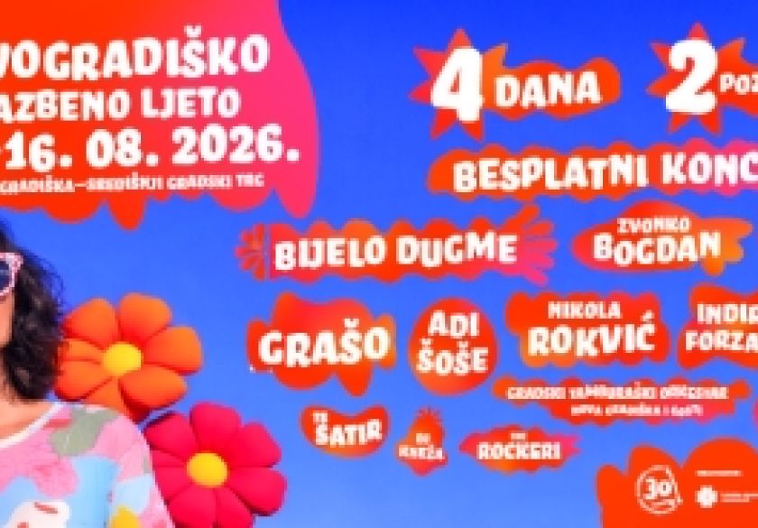 Danas počinje Novogradiško glazbeno ljeto 2026. – 30 godina glazbe, zajedništva i nezaboravnih uspomena - 13. do 16. kolovoza