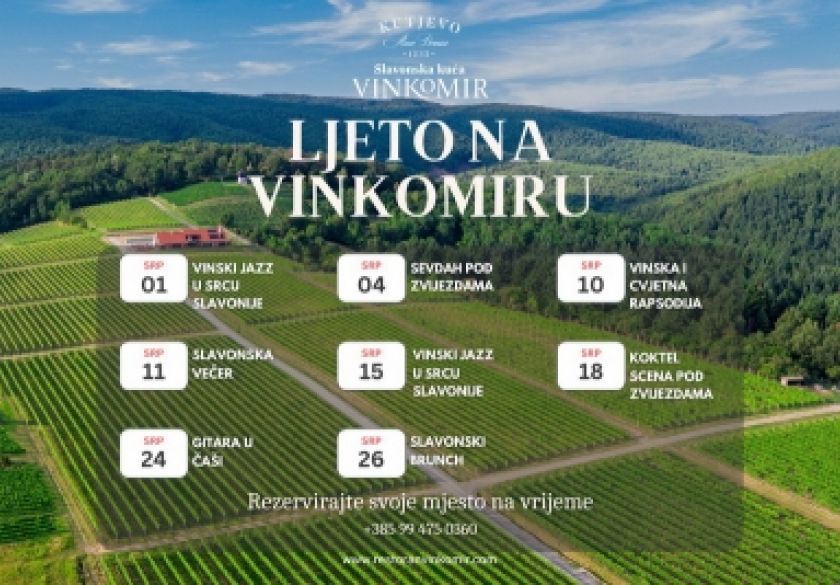 Ljeto na Vinkomiru – spoj vina, glazbe i doživljaja u srcu vinograda