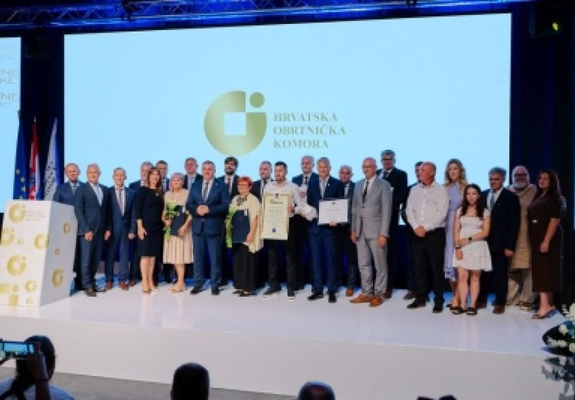 Na svečanoj Akademiji Hrvatske obrtničke komore priznanja za Damira Špehara i Ivu Radoš iz Požeško-slavonske županije