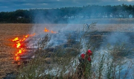 Signalna raketa izazvala požar na suhom strništu u Vetovu